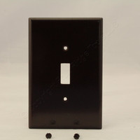 New Cooper Brown 1-Gang Toggle Switch OVERSIZE Cover Wallplate Switchplate 2144B