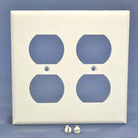 Eagle Electric White RESIDENTIAL 2-Gang Receptacle Wallplate Outlet Cover 2150W