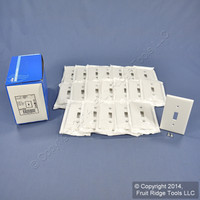 20 Leviton Residential White Toggle Light Switch Cover Wall Plates Switchplates 88001