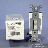 Leviton Gray COMMERCIAL Quiet Toggle Wall Light Switch 15A CS115-2G Boxed