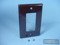 Leviton Brown 1-Gang Decora LARGE Wallplate GFCI GFI Rocker Switch Cover 80601