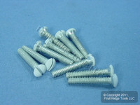 10 Leviton White EXTRA LONG 7/8" Wallplate Cover Screws 6-32 Thread Oval Head 88500-PRT