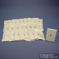 25 Leviton White MIDWAY Toggle Switch Cover Wall Plate Switchplates 80501-W