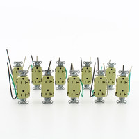 10 Hubbell Ivory 20A TR Decorator Outlets 5-20R w/ 6.5" Stranded Leads DR20ITRP2
