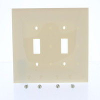 Mulberry Ivory UNBREAKABLE Oversized Jumbo 2-Gang Toggle Switch Cover Wallplate Swtchplate 734872