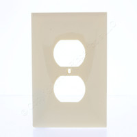 Mulberry Ivory Oversized 1G Duplex Receptacle Outlet Cover Wallplate Nylon 734101