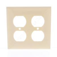 Mulberry Ivory UNBREAKABLE Standard 2-Gang Duplex Receptacle Outlet Cover Wallplate 734102