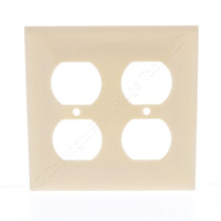 Mulberry Ivory Standard 2G Duplex Receptacle Outlet Cover Wallplate Nylon 734102