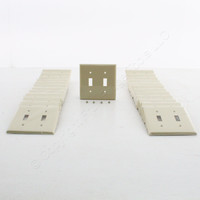 25-Pack Mulberry Ivory 2-Gang Toggle Switch Thermoplastic Nylon Wallplate Cover