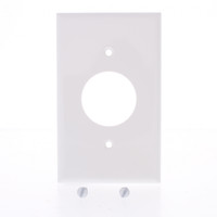 Mulberry White UNBREAKABLE Standard 1-Gang Single 1.04" Outlet Receptacle Wallplate Cover 732091