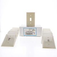 25 Mulberry UNBREAKABLE Ivory 1-Gang Toggle Switch Covers Wallplate Switchplate 34071
