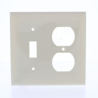 Eastman Ivory 2-Gang Toggle Switch Duplex Outlet Nylon Wallplate Cover