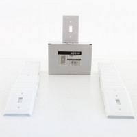 25 Pack Eastman White 1-Gang Toggle Switch Thermoplastic Nylon Wallplate Covers