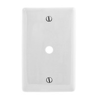 Hubbell White 1-Gang Nylon Mid-Size Telephone/Cable Plate 406" Hole Dia PJ11WZ