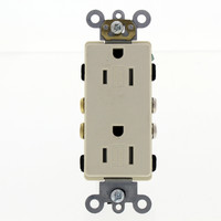 Leviton Lt Almond Decora TAMPER RESISTANT Receptacle Duplex Outlet 15A DR15S-GT