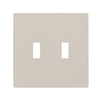 Hubbell 2-Gang Light Almond Single Toggle Screwless Midsize Wall Plate NPS2LAZ