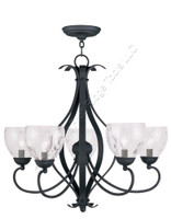 Liven Lighting Brookside Clear Water Glass Chandelier with 5 Lights 4805-04