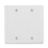 Hubbell NPJ23WZ�2-Gang White Blank Midsize Nylon Wall Plate