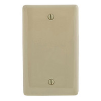Hubbell Ivory Unbreakable Mid-Size Cover 1-Gang Nylon Blank Wallplate Box Mount NPJ13IZ