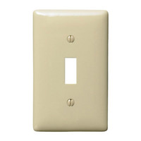 Hubbell Ivory UNBREAKABLE Mid-Size Toggle Switch Cover Plate Wallplate NPJ1IZ