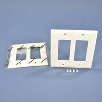 2 P&S White Trademaster 2G Decorator Unbreakable Nylon Wallplate Covers TP262-W