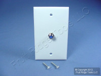 Leviton White Coax Cable Wall Plate Video Jack F-Type with BLUE CENTER 80781-W
