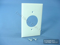 Leviton White 1.60" Receptacle Standard Size 1-Gang Unbreakable Wallplate 20A 30A Locking Outlet Nylon Cover 80720-W
