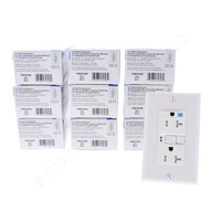 10 Eaton White Tamper/Weather Resistant GFCI Outlet Receptacles 20A TWRSGF20W