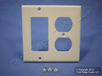 Leviton Decora Light Almond GFCI & Receptacle Wallplate Outlet GFI Cover 80455-T