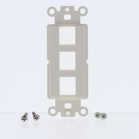 Cooper Light Almond 3-Port 110 Style Decorator Mounting Strap Wallplate Cover 5523-5ELA