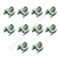 10 Cooper White Modular TV Video Connector F-Type Coaxial Cable Jacks RG6