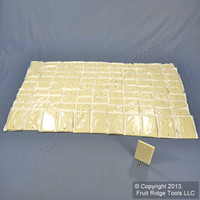 100 New Leviton 1-Gang Residential Almond Blank Cover Wallplates Box Mount 82014