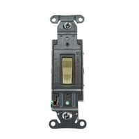 Hubbell Ivory COMMERCIAL Toggle Wall Light Switch 20A Single Pole w/8" Solid Wire Leads CSL120IM