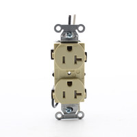 Hubbell Ivory Tamper Resistant Duplex Receptacle Outlet Wire Leads 20A CR20ITRP1
