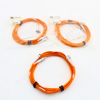 3 Hubbell Fiber Optic Patch Cords Plenum OM2 Cable Dupl MM ST-ST 3m DFPCSTSTD3MM