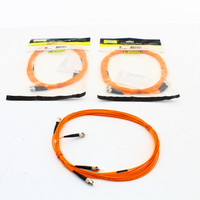 3 Hubbell Fiber Optic Patch Cords Plen OM1 Cable Duplex MM ST-ST 5m DFPCSTSTC5MM