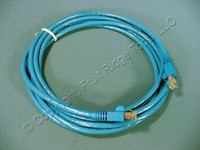 Leviton Cat 6+ Cable Light Blue 10' Extreme Ethernet Patch Cord Cat6 62460-10L