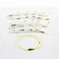 10-Pack Hubbell Fiber Optic 1-Cable Pigtails LSZH SM LC APC OS2 3m FPLCAS1SMZ
