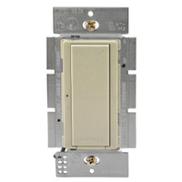 Hubbell Ivory Decorator Light Switch RF Receiver Single Pole 8.3A 277V WLAS120I