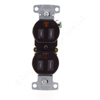 Hubbell Brown TAMPER RESISTANT Duplex Receptacle 15A 125V Push Terminal RR15ETR