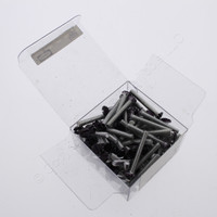 100 Hubbell Brown 1" Wallplate Cover Screws 6-32 Oval Head Straight Slot RA88