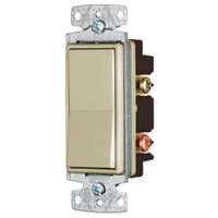 Hubbell Ivory DOUBLE POLE Decorator Rocker Light Switch 15A 120/277V RSD215I