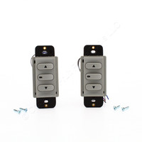 2 Hubbell Gray Low Voltage Dimmer Switches 0-10V Latching/Auto ON DSL010GY