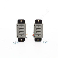 2 Hubbell Gray Low Voltage Dimmer Switches 0-10V Latching/Momentary DSC010GY