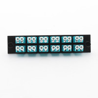 Hubbell Fiber Optic Patch Panel Adapter Plate 12 LC Duplex Zircon FSPLCDS12AQ