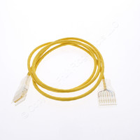 Hubbell Patch Cord Cat 5e Yellow 5 Ft 110-Type Plug Ethernet Cable PC110C5EL5