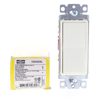 Hubbell 4-Way Almond Decorator Rocker Light Switch Spec Grade 20A DS420AL