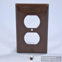 Leviton UNBREAKABLE Brown Receptacle Wallplate Nylon Duplex Outlet Cover 80703