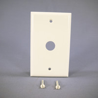 Eagle White Standard 0.625" Telephone Coaxial Cable 1-Gang Thermoset Wallplate 2159W