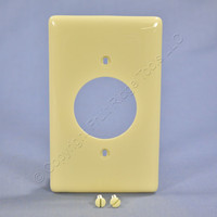 Hubbell Ivory 1.60" UNBREAKABLE Locking Receptacle Wallplate Outlet Cover NP720I